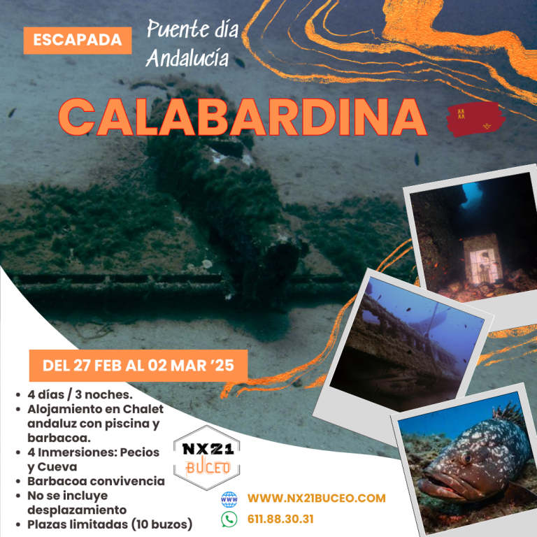 Anuncio de viaje a Calabardina con detalles sobre fechas y actividades.