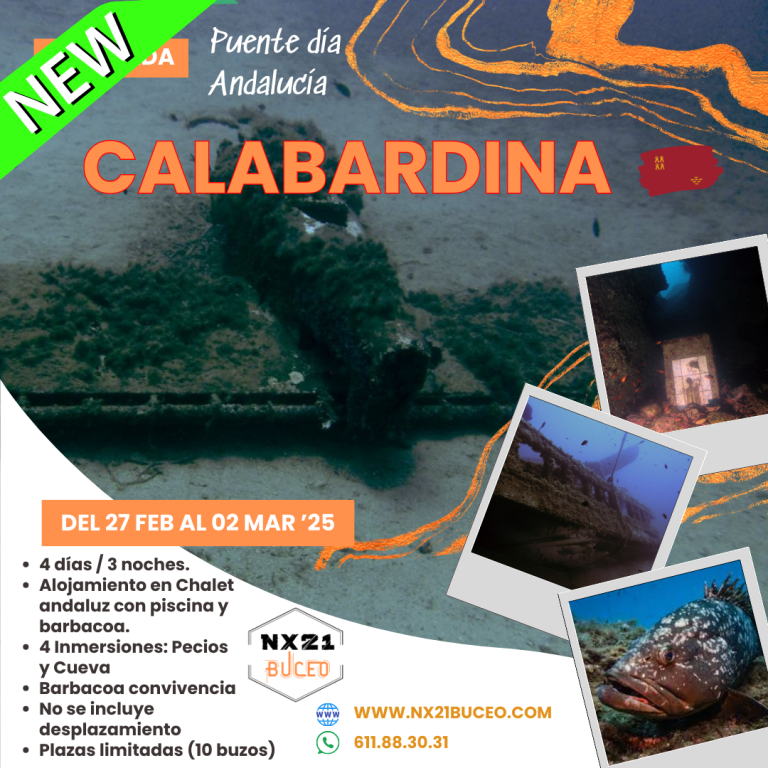 Anuncio de viaje a Calabardina con detalles sobre fechas y actividades.